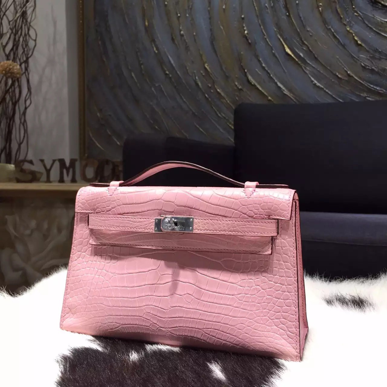 hermes kelly pochette crocodile