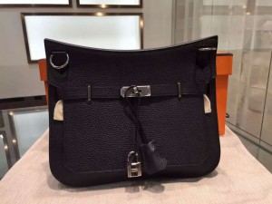 Copy Cheap Hermes Jypsiere Togo Leather Palladium Hardware High Quality, Noir RS09034