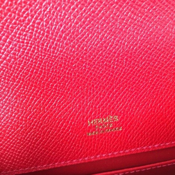 Hermes kelly pochette Epsom k1 garnet red Gold Hardware 22cm Full  HandmadeAuthentic quality - lushenticbags