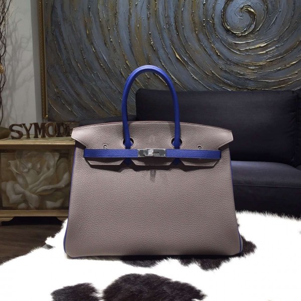 Hermes Etain Birkin 35 cm Togo Palladium Hardware