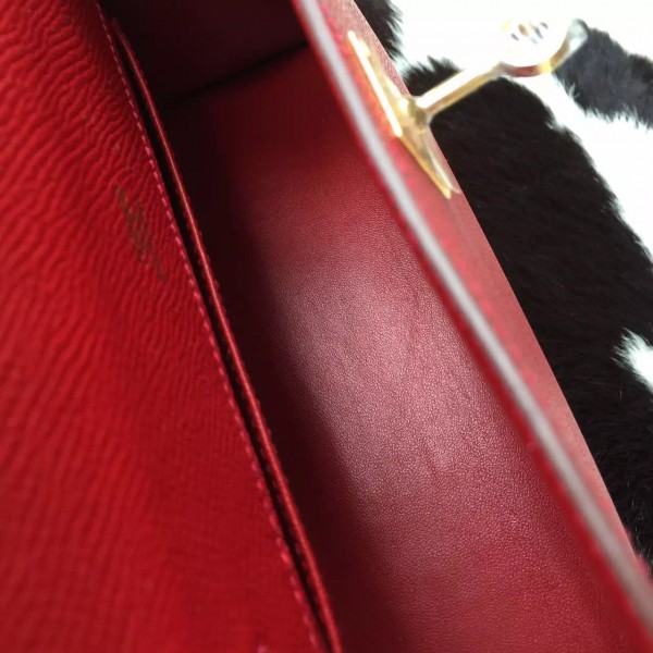 Hermes kelly pochette Epsom k1 garnet red Gold Hardware 22cm Full  HandmadeAuthentic quality - lushenticbags